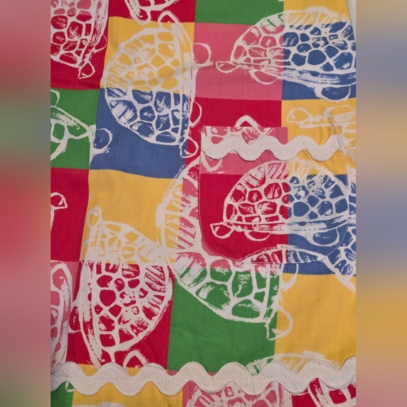 Lilly Pulitzer Rollin Turtle Patchwork Shift Dress Girls size 8 - Picture 3 of 4